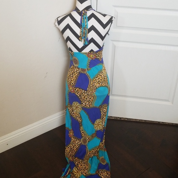 Turquoise Leopard Chain Maxi - Picture 4 of 4